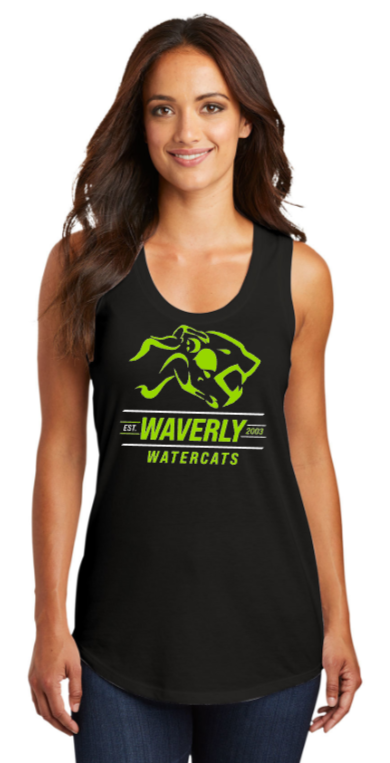Waverly Watercats - Watercat Black Lady's District Tank Top
