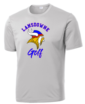 LHS Vikings - Official Grey Performance Short Sleeve Shirt - ALL FALL SPORTS, PICK YOUR SPORT