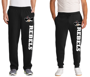 Harundale Travel - Sweatpants (Joggers or Open Bottom) (Black)