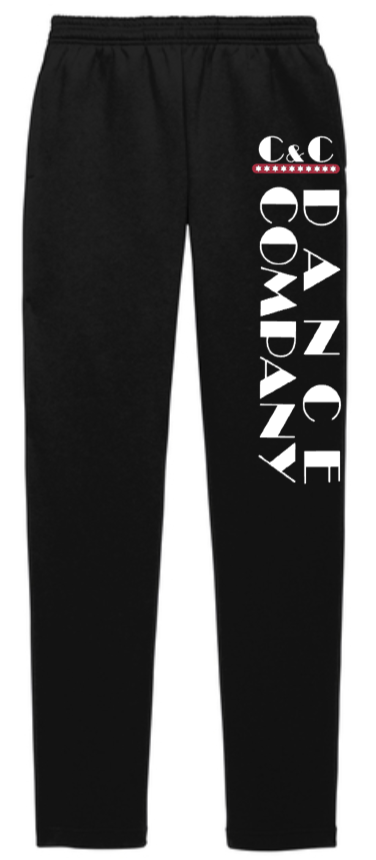 C & C Dance - Sweatpants (Open Bottom) (Black)