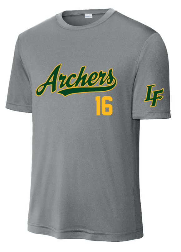 LF ARCHERS - Grey SS Performance Shirt