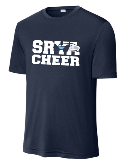 SRYA CHEER - Navy Blue SS Performance Shirt