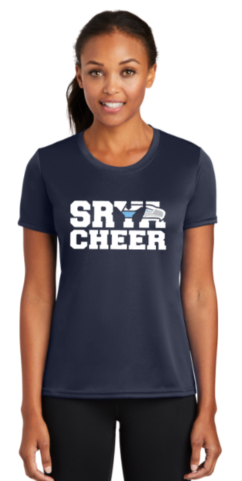 SRYA CHEER - Navy Blue Lady Performance Short Sleeve