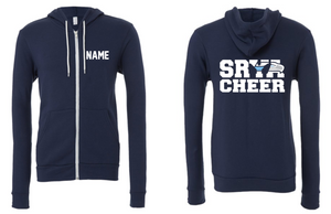 SRYA CHEER - Navy Blue Sponge Fleece Full-Zip Hoodie (Bella Canvas)