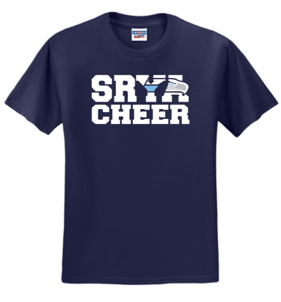 SYRA CHEER - Navy Blue Short Sleeve Shirt (Youth or Adult)