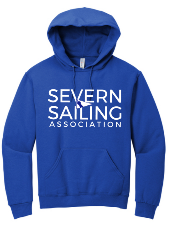 Severn Sailing - Royal Blue Letters Hoodie Sweatshirt