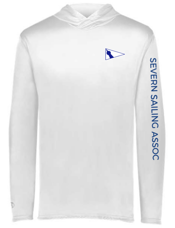 Severn Sailing - White UV Performance Long Sleeve Hoodie Shirt (Youth)