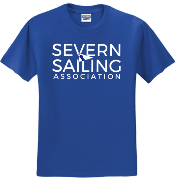 Severn Sailing - Royal Blue Letters Short Sleeve Shirt (Youth or Adult)