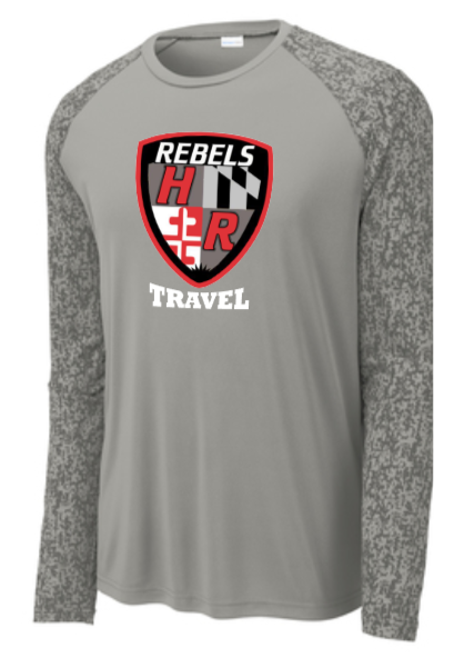 Harundale Travel - Grey Camo Hex Performance Long Sleeve