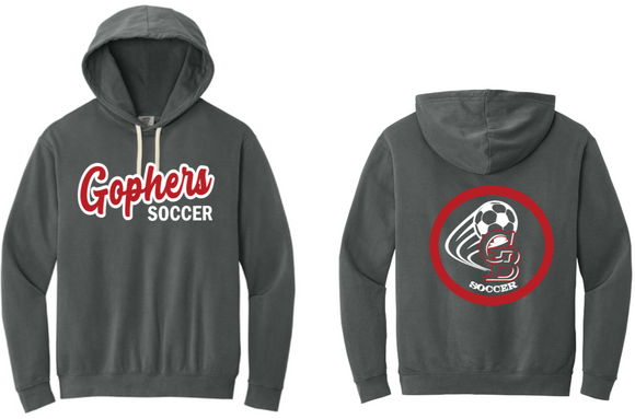 GB Soccer - Gopher Comfort Colors Hoodie (Pepper)