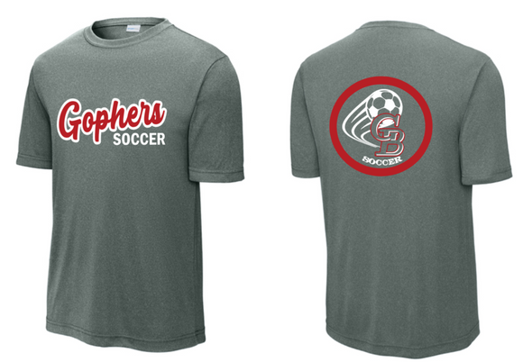GB Soccer - Gopher Performance Short Sleeve Shirt (Grey Concrete)