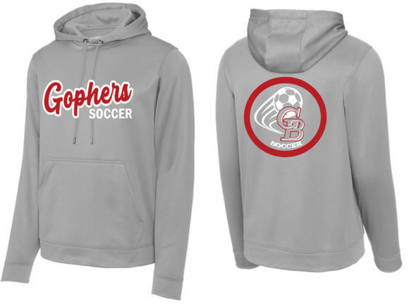 GB Soccer - Gopher Performance Hoodie Sweatshirt (Grey)