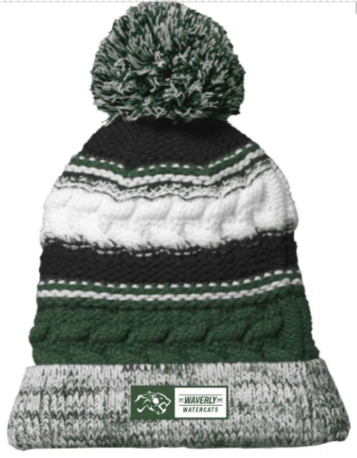 Waverly Watercats - Circle Striped Knit Beanie