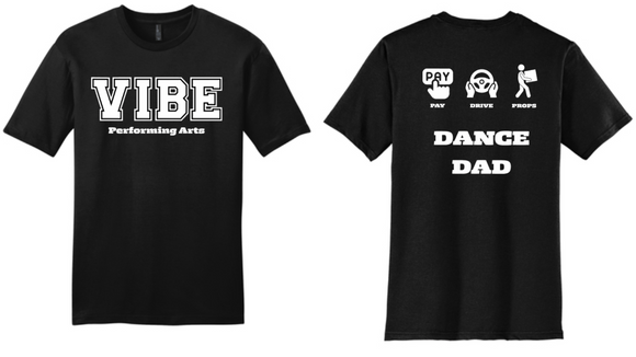 Vibe Dance - Dance Dad - Black District Short Sleeve Shirt