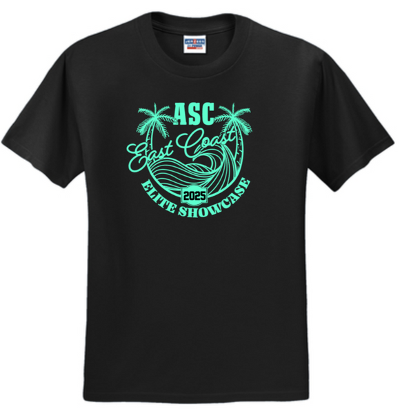 ASC 2025 ISCA - Black with Teal SS Cotton/Poly Shirt