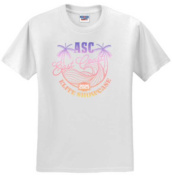 ASC 2025 ISCA - White with Gradient SS Cotton/Poly Shirt