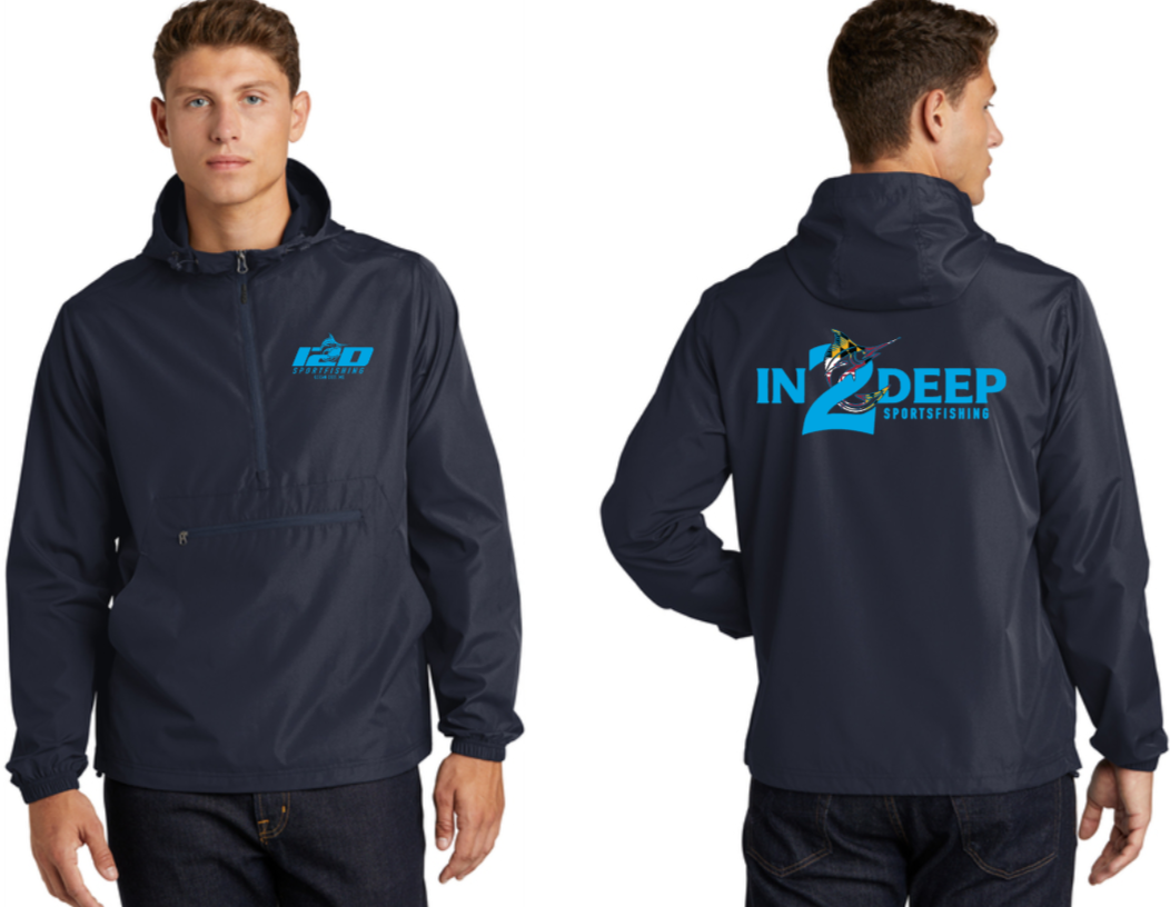 In2Deep - Packable Windbreaker (Navy Blue) – Crab & Anchor Apparel