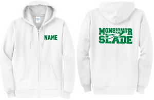 MSCS - Runner White Zip Up Hoodie Sweatshirt