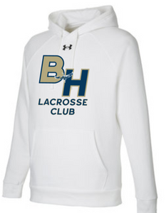 Blue Heron Lax - Letter Logo - Under Armour Hoodie (Grey or White)