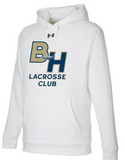 Blue Heron Lax - Letter Logo - Under Armour Hoodie (Grey or White)