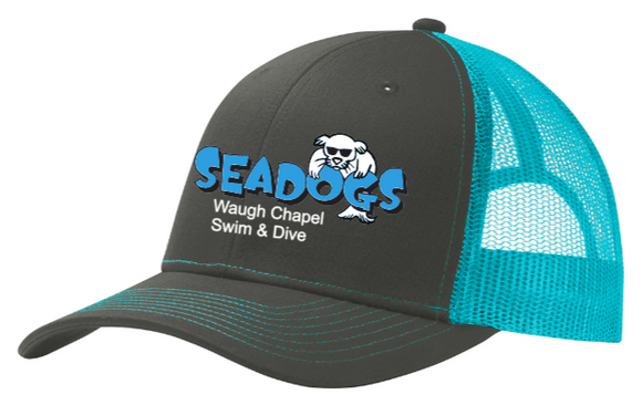 WC Seadogs Swim and Dive - Embroidered Trucker Snapback Hat
