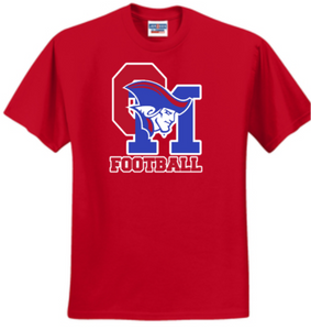 OM Patriots - Football Short Sleeve T Shirt (Red, White or Grey)