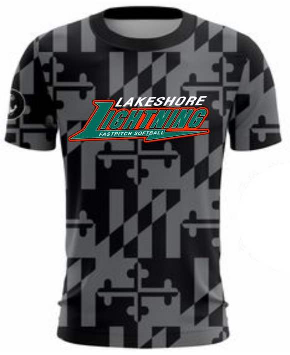 Lightning Softball - Black MD Ghost Short Sleeve Shirt