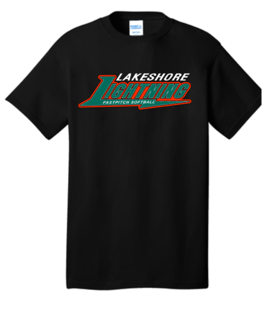 Lightning Softball - Black Short Sleeve Shirt