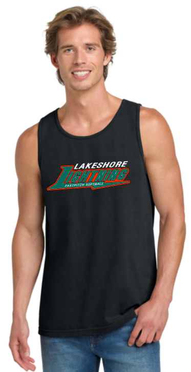 Lightning Softball - Black Unisex Tank Top