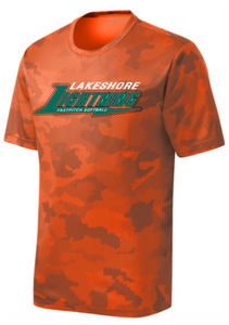 Lightning Softball - Orange Camo Hex Short Sleeve Shirt