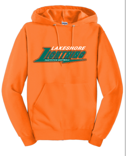 Lightning Softball - Orange Hoodie Sweatshirt