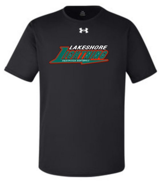 Lightning Softball - Black Under Armour Short Sleeve T Shirt