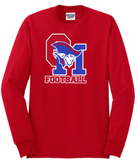 OM Patriots - Football Long Sleeve T Shirt (Red, Black or Grey)