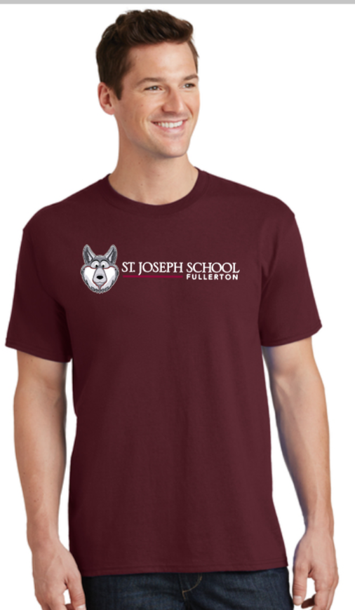 St. Joseph - TALL SS T Shirt (Wolfie or Wolfpack) (White, Maroon or Grey)
