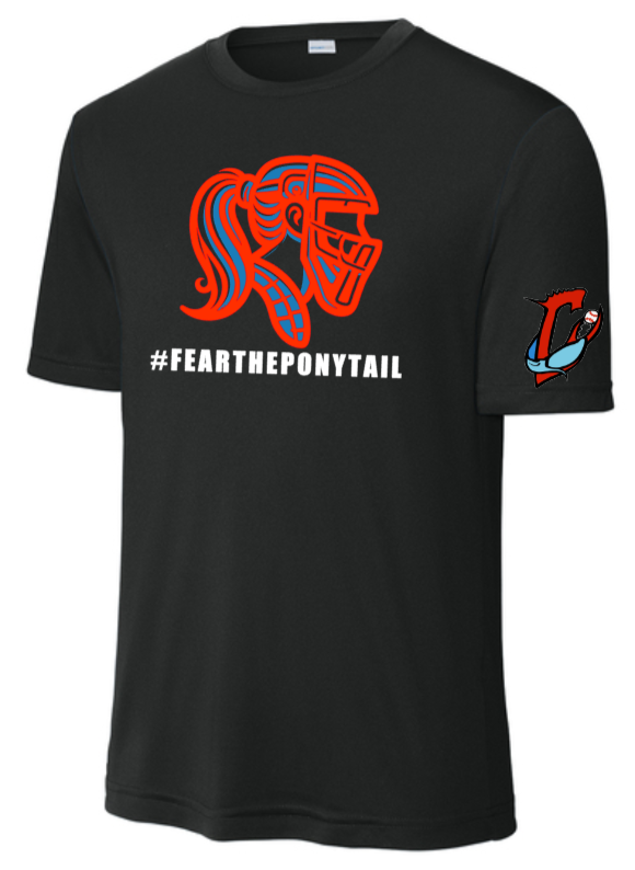 Chesapeake Girls Baseball - FEAR THE PONY - Short Sleeve T Shirt (Grey or Black)