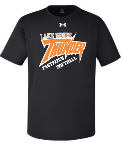 LS Thunder Softball - Black Under Armour Short Sleeve T Shirt