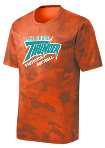 LS Thunder Softball - Orange Camo Hex Short Sleeve Shirt