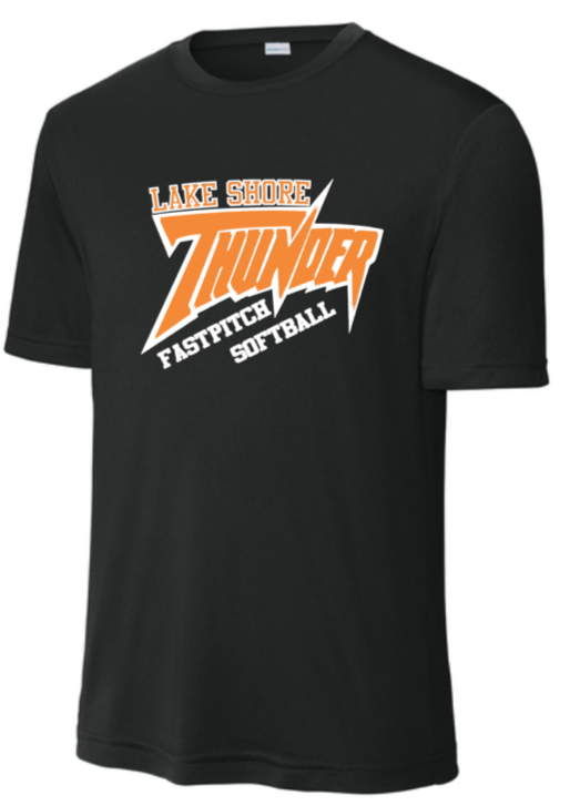 LS Thunder Softball - Black Performance Short Sleeve Shirt