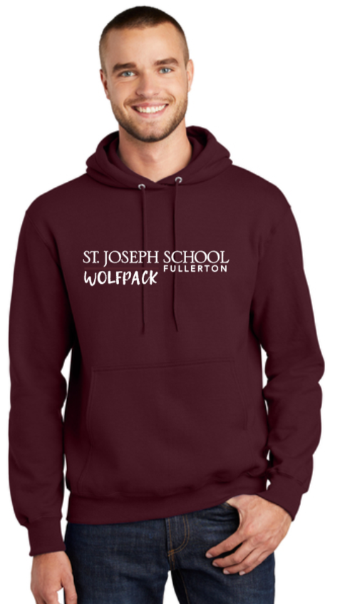 St. Joseph - TALL Hoodie (Wolfie or Wolfpack) (White, Maroon or Grey)