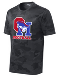 OM Patriots - Football Camo Hex Performance SS T-shirt (Red or Iron Grey)