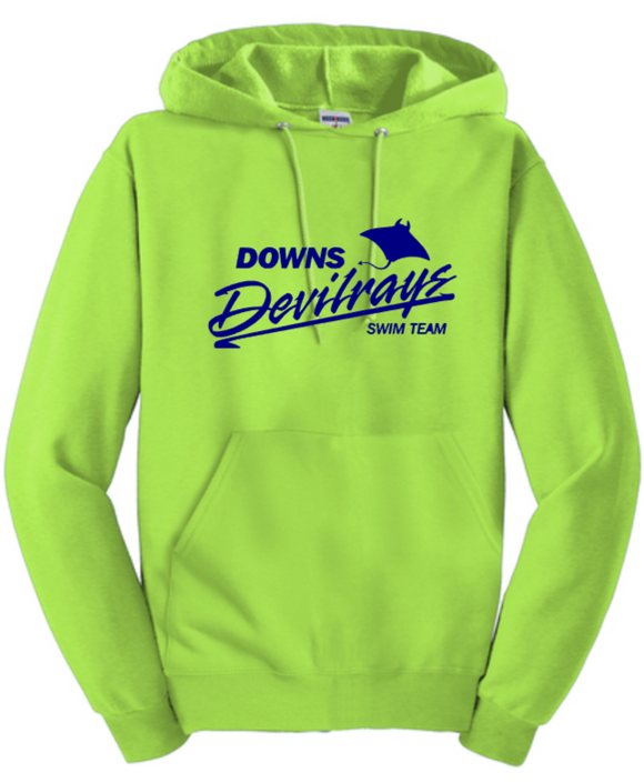 Devilrays Swim - Classic Neon Green Hoodie Sweatshirt