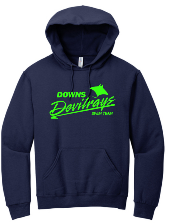 Devilrays Swim - Classic Navy Blue Hoodie Sweatshirt