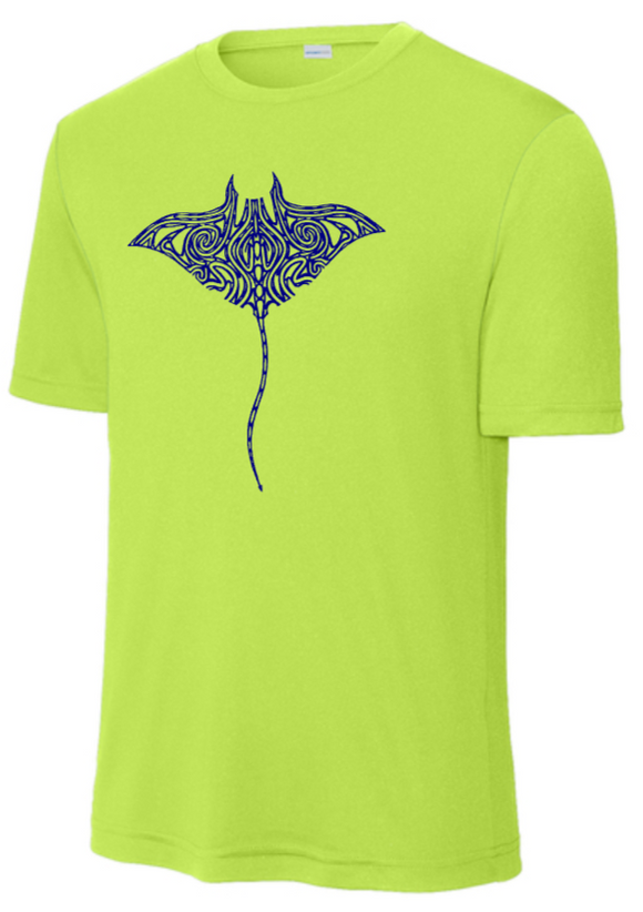 Devilrays Swim - Devilray Neon Green Performance Short Sleeve Shirt