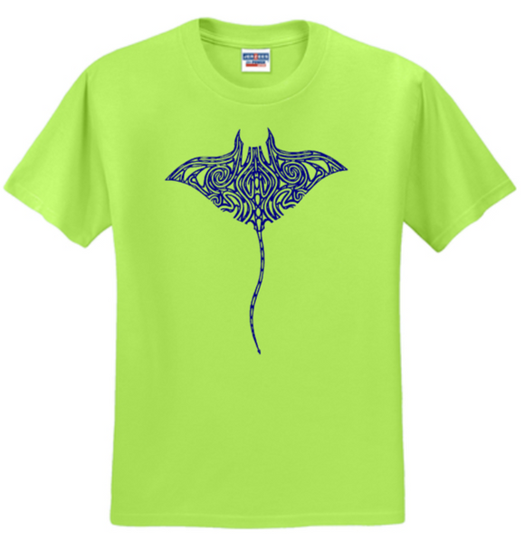 Devilrays Swim - Devilray Neon Green Short Sleeve Shirt