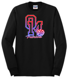 OM Patriots - Cheer Long Sleeve T Shirt (Red, Black or Grey)