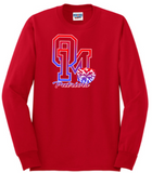 OM Patriots - Cheer Long Sleeve T Shirt (Red, Black or Grey)