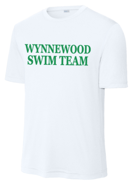 Wynnewood Swim - Letters White Performance Short Sleeve Shirt