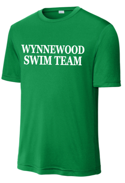 Wynnewood Swim - Letters Green Performance Short Sleeve Shirt