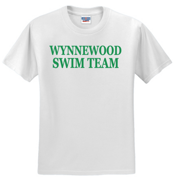 Wynnewood Swim - Letters White Short Sleeve Shirt