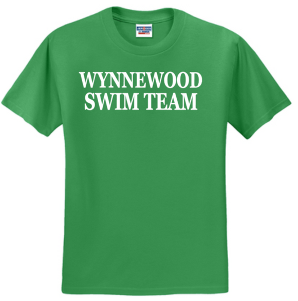 Wynnewood Swim - Letters Green Short Sleeve Shirt